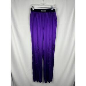 Tom Ford Silk Waist Logo Pants Pajamas Purple